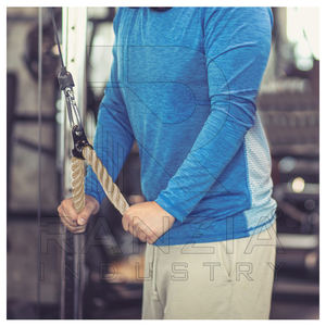 Profesional de alta calidad hecho a medida culturismo levantamiento de pesas entrenamiento tríceps bíceps cuerda fabricación en Pakistán - Product Image 3