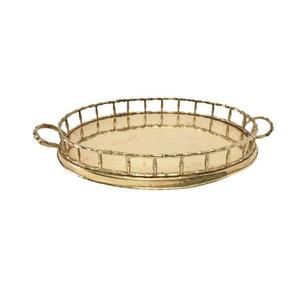 Bandeja Redonda de Latón Dorado de Primera Calidad para Servir Alimentos, la Más Vendida, Vajilla para el Hogar y Restaurantes en India - Product Image 1