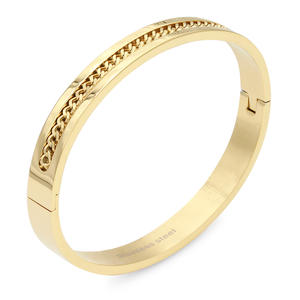 Bracciale da Uomo in Acciaio Inossidabile Placcato Oro 8mm BS602 Cina - Product Image 3