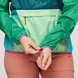 Chaqueta con capucha cortavientos con logotipo personalizado impermeable al aire libre senderismo moda casual rompevientos para mujer - Product Image 6