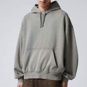 Heather <b>Grey</b> Pullover Hoodie for <b>Men</b> Fleece Customized Streetwear Winter Casual <b>Sweatshirts</b> Plain Oversized <b>Men's</b> Hoodies - Product Image 1