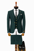 Traje de Hombre Elegante Estilo Italiano para Bodas y Negocios, Clásico, Ajustado, de Tres Piezas, Chaqueta de Traje Negra de Algodón y Elastano