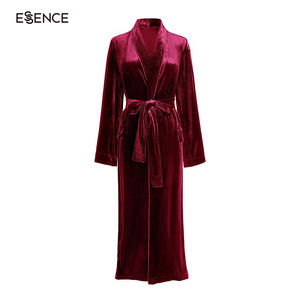 Invierno elegante fiesta dama de honor Mujer franela larga bata de baño lujo nupcial polar terciopelo felpa Batas para mujer - Product Image 3