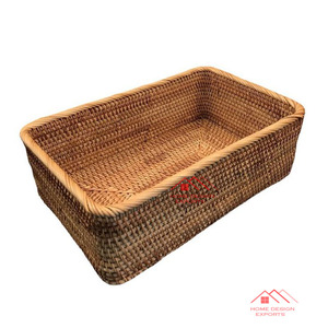 Cesta de mimbre para algas marinas con tapa para estantes de almacenamiento, cesta de almacenamiento de hierba marina natural tejida a mano - Product Image 5