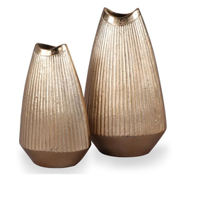 Jarrón de flores de metal de diseño moderno y lujo, con acabado dorado, muy vendido, para decoración del hogar, fiestas, restaurantes y hoteles. - Product Image 2