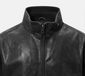 Chaqueta Bomber de Piel de Oveja Negra para Hombre, con Capucha, Estilo Casual, Chaqueta Universitaria de Béisbol, Estilo Vintage, Corte Holgado, Abrigo de Invierno Cálido y Suave - Product Image 6