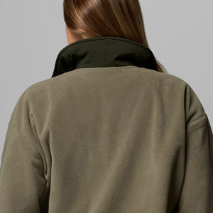 Sweat-shirt pour femmes en tissu polaire, col zippé quart, prix bas, manches longues, design avec impression de logo personnalisé pour commande en gros, décontracté - Product Image 5