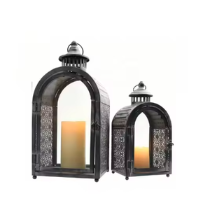 Linternas de suelo para interiores/exteriores contemporáneas nórdicas, recortes de Metal decorativos de Navidad con función sin llama, precio al por mayor - Product Image 3