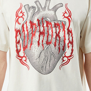 เสื้อยืดผ้าฝ้ายคอกลมสำหรับผู้ชายพิมพ์ลายบนหน้าจอได้ตามต้องการ - Product Image 5