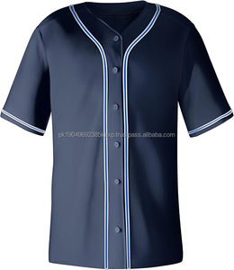 Men's Button-<b>Down</b> Plain Baseball Jersey Customizable Softball Team Uniform with Hip Hop Style Short Sleeve Active Wear - Product Image 4