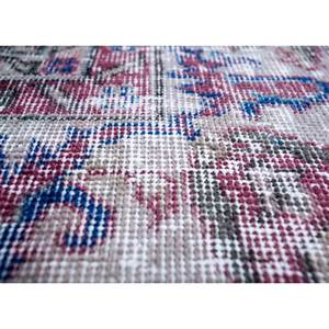 Alfombras de Lana Anudadas a Mano de Estilo Vintage, Diseño Rectangular Abstracto con Medallón Rosa y Morado para Sala de Estar o Pasillo, Pae-2389 - Product Image 3