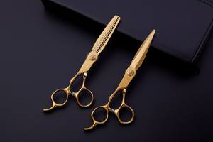 กรรไกรตัดผมสเตนเลสแบบมืออาชีพกรรไกรตัดผม2ชิ้นสำหรับร้านตัดผมสไตล์ DIY เกรดอุตสาหกรรม - Product Image 5