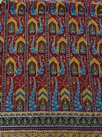 Tissu léger de broderie naturelle en viscose pure avec positionnement de travail imprimé Fantaisie!