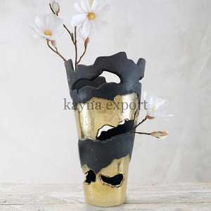 Wedding Decorative Aluminium Casting Metal Flower Vases Nickel Plated and Gold Plated Decorative Vases - Product Image 5