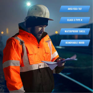 Veste de sécurité haute visibilité réfléchissante de construction d'usure de protection de qualité supérieure Meilleure vente en ligne Veste de sécurité haute visibilité à manches longues - Product Image 6