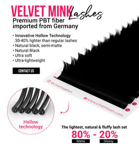 CharmLash Mink Lashes Venta al por mayor de pestañas al por mayor Mink Lash Box Packaging Alta calidad Alemán PBT Fibra 30-40% Encendedor Innovador - Product Image 3