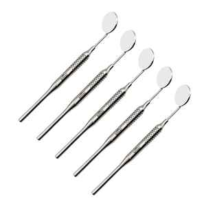 Espejo de boca Dental Oral Espejo de aumento plano simple Cono-Socket Espejo dental de forma ovalada Examen dental - Product Image 1