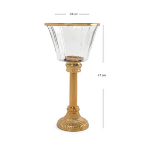 Pièce maîtresse de lampe de thé en métal de fer pour la décoration de Noël Design unique de luxe fait à la main - Product Image 4