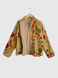 Veste en coton brodée de fleurs, col mandarin, manches longues, style Prairie Chic, vêtements de printemps pour femmes, grande taille - Product Image 3