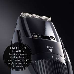 Recortadora de Barba y Cabello para Hombre, con Cuchilla de Acero Inoxidable de Precisión, Uso en Seco/Húmedo, Impermeable IPX7, con Cable/Eléctrica, Ajustable para Afeitar - Product Image 5