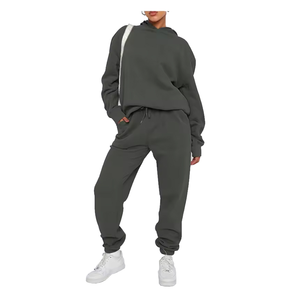 Vente en gros de survêtements pour femmes, ensemble deux pièces, logo personnalisé, sweat-shirts décontractés, streetwear, vente en gros, fabrication de survêtements - Product Image 5