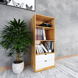 Minimalist SFKS004 Wood Cabinet <b>Small</b> Wooden Bookshelf and File Rack 60x40x120cm - Product Image 4