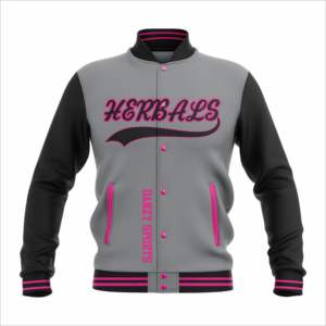 Veste universitaire brodée en gros pour hommes en laine/viscose, patchs personnalisés sublimés, devant uni, design de lettres, réversible - Product Image 1