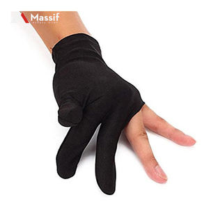 โลโก้ที่กําหนดเองอุปกรณ์สระว่ายน้ําถุงมือสามนิ้วสวมใส่ทนยิงสระว่ายน้ํา Cue Stick สนุ๊กเกอร์ 3 นิ้วถุงมือบิลเลียด - Product Image 3