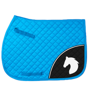 Tissu en suédine 100% coton, doublure en polycoton, chaud et doux, personnalisable, logo personnalisé HE3001, tapis de selle pour chevaux, dressage, saut d'obstacles