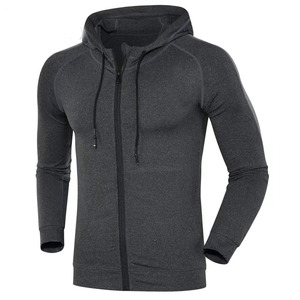 Más elegante hombres algodón Jersey músculos cremallera gimnasio desgaste sudaderas con capucha para la venta hombres elegante ajustado gimnasio ejercicio sudaderas con capucha - Product Image 3