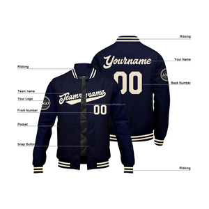 Matching Wool <b>Varsity</b> <b>Jacket</b> with Leather Sleeves for Couples with Custom Embroidery Streetwear Design - Product Image 5