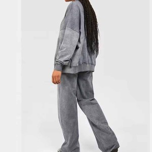 Acid Wash <b>Crop</b> <b>Top</b> Tracksuits Men's Custom Design High Quality 100% Bamboo Fiber Sweatshirts Hoodies 2 1 Design Streetwear - Product Image 6
