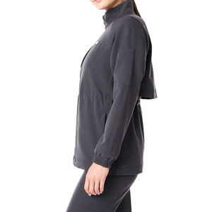 2025 chaqueta de fregado Alberta para mujer, uniforme médico, ropa de trabajo ligera con cremallera, chaqueta de enfermería con logotipo personalizado - Product Image 3