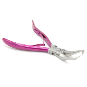 Pinzas para Extensiones de Cabello de Acero Inoxidable con Acabado Satinado, Punta Redondeada para Remover Anillos, Eslabones y Cuentas, Uso Comercial - Product Image 2