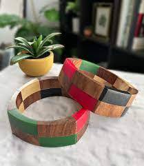 New Design Beautiful Wood & Resin <b>Bracelet</b> with New Pattern Colorful Resin Jewelry Exclusive Fashionable Gift for Women - Product Image 5