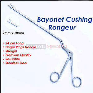 Pinces Rongeur à 90 degrés, manuelles, réutilisables, en acier inoxydable, instruments chirurgicaux de neurochirurgie, poinçons Kerrison pour la colonne vertébrale, 1 mm, 2 mm, 3 mm - Product Image 2