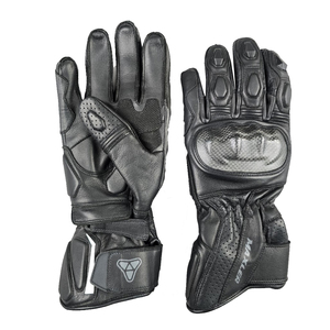 Gants de moto de course en cuir pleine fleur légers de qualité supérieure avec protections métalliques, longues manchettes, imperméables, pour motocross - Product Image 1