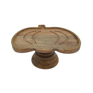 ขาตั้งเค้กไม้ธรรมชาติทรงกลมแบบชั้นเดียวสำหรับร้านอาหาร ขายส่งจำนวนมาก - Product Image 2