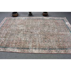 Alfombra clásica azul Rosa Alfombras turcas de 5,3x9 pies - Product Image 3