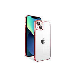 Funda de Silicona Compatible con iPhone 13 de Netzy, Marco Rojo con Protección para la Cámara - Product Image 1