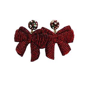 Pendientes Colgantes de Cuentas con Forma de Casa de Jengibre Hechos a Mano, Pendientes Festivos con Cuentas de Casa de Jengibre - Product Image 3