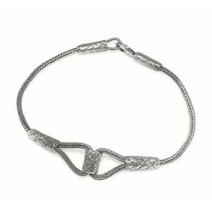 กำไลข้อมือเงินแท้ 999 แบบถักมือ Kazaziye  ชุบออกซิไดซ์ เครื่องประดับแฟชั่น - Product Image 4