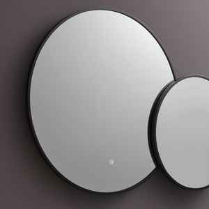 Double Round LED Mirror with <b>Black</b> <b>Edge</b> - Product Image 5
