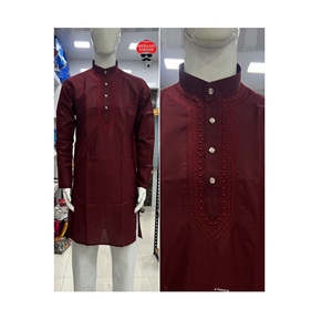 Conjunto de pijama <span class=keywords><strong>Kurta</strong></span> para homens, roupa de casamento e função de festival, estilo indiano e paquistanês, bordado de trabalho