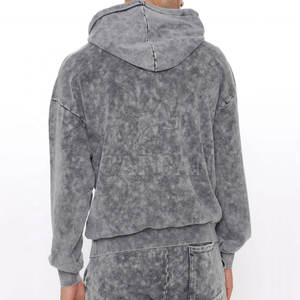 Trajes de sudor de lavado ácido para hombre de alta calidad Logotipo personalizado Tallas grandes Manga larga Ropa informal transpirable para invierno XL Active Bottoms - Product Image 4