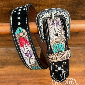 Venta de fábrica, Cinturón de tachuelas de cuero mecanizado a mano de lujo, hebilla de pasador ajustable, cinturones de cuero de vaca genuino personalizados para hombres y mujeres - Product Image 1