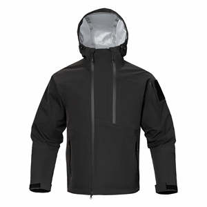 Veste coupe-vent unisexe imperméable avec logo personnalisé OEM, taille plus, fermeture éclair, capuche, pour la randonnée en plein air - Product Image 2