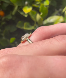 Ensemble de lunette bague de fiançailles bague en diamant cultivé en laboratoire certifié IGI 2.00 Ct Radiant Lab diamant bride Solitaire CVD bague en diamant VS1 - Product Image 4