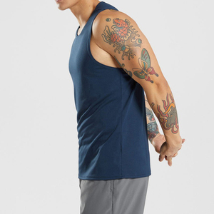 2024 Men's Casual Athletic Sleeveless Tank Top Breathable 100% Cotton Knit Hood Solid Colors Plain Print Design Wholesale Sale - Product Image 3
