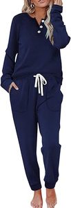 Conjunto Deportivo Informal de Felpa para Mujer, Ajuste Cómodo, Ropa de Casa, Suave, Cálido, Transpirable, de Secado Rápido, Ropa de Calle para Invierno - Product Image 3